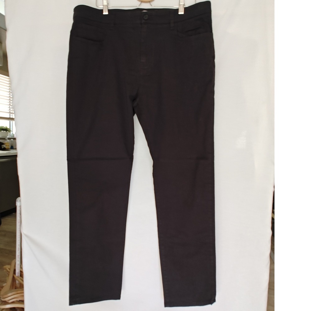 Vince Pants Dylan Slim Fit Chino Black Cotton Twill Blend Mens 38 x 32 New